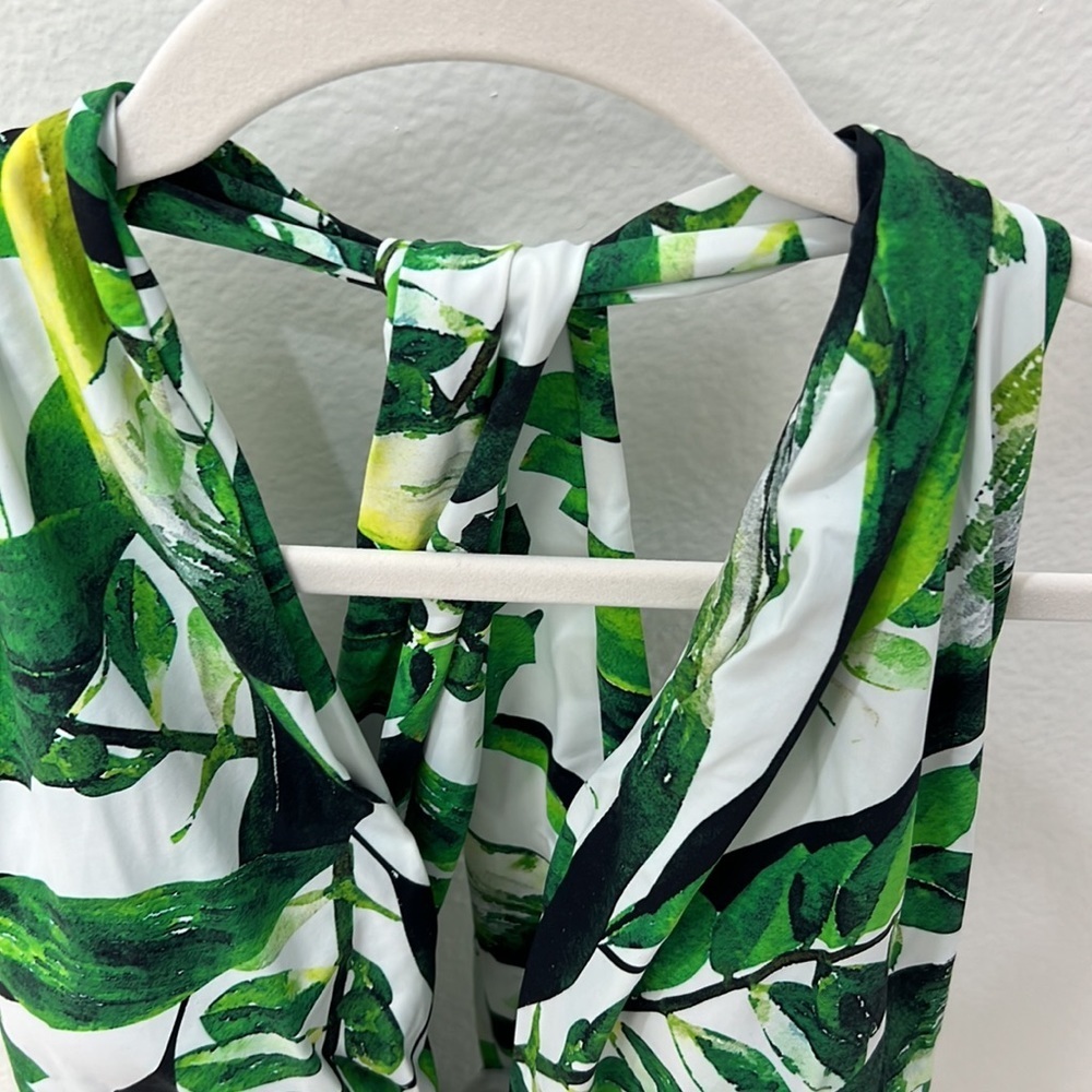 NEW Green Tropical Piece One Piece Swimsuit - Picture 3 of 13